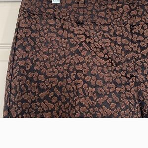 Ann Taylor Animal Print Pants Women’s 10 Brown and Black